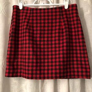 Plaid mini skirt